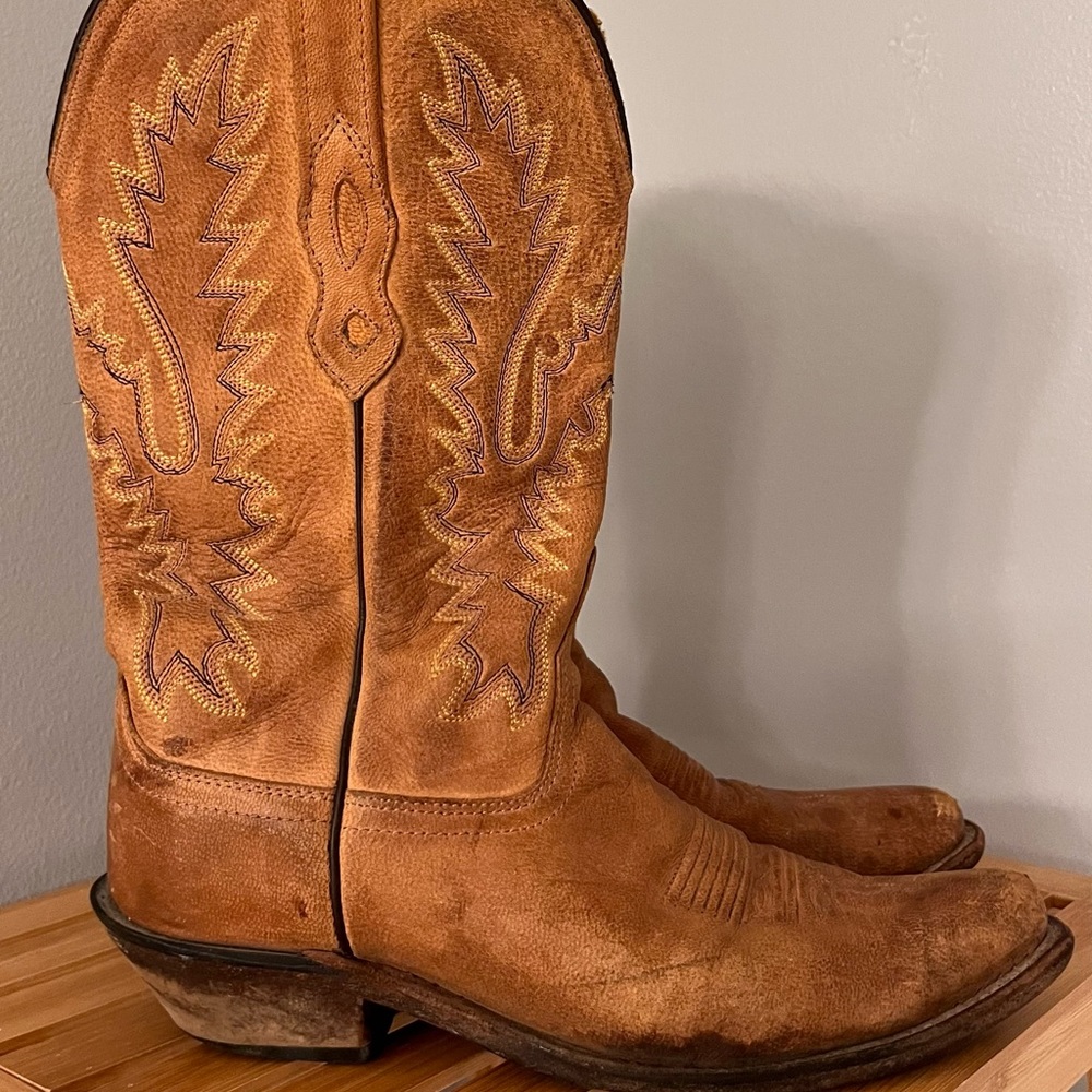 Old West Genuine leather Boots. Broken in perfectly!